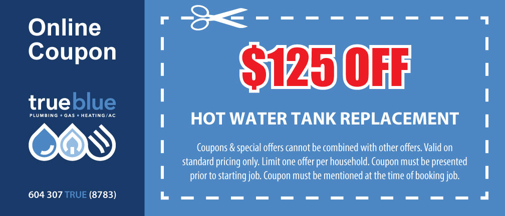 $125 Off Hot Water Tank Replacement in Metro Vancouver